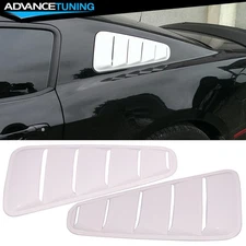 Fits 10-14 Mustang 2DR Window Louver Side Panel Painted #HP Hi Performance White