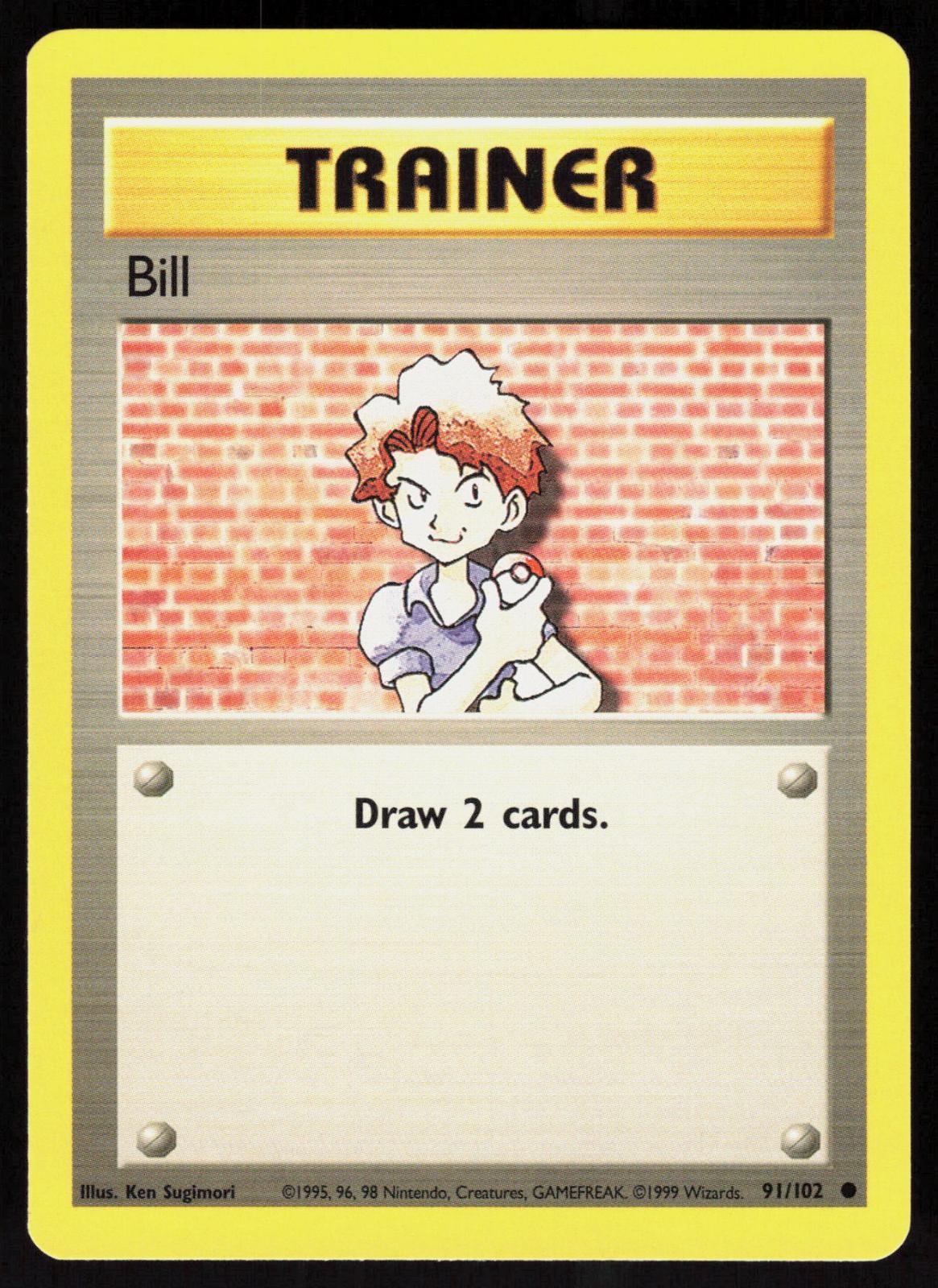 Bill 91/102 1999 Common Base Set Unlimited Pokemon