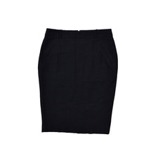 Calvin Klein Women's Size 2 Straight  Pencil Skirt Black Polyester Zip Solid