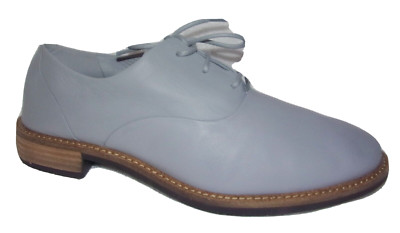 NEW ECCO SARTORELLE 25 GRAY/SILVER LEATHER TAILORED OXFORD EU 39, 8 - 8.5 M
