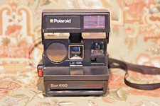 Vintage Polaroid Sun 660 Auto focus Black - UNTESTED