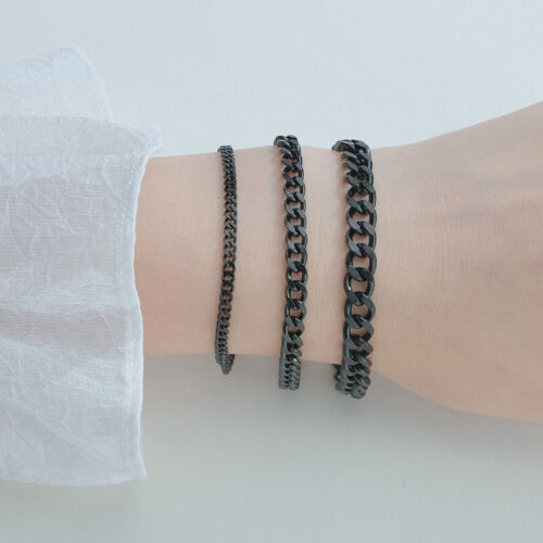 ⭐3/5/7 Mm Edelstahl-Armband Mit Kubanischen Gliedern Unisex Für Damen Und K - Bild 12 von 15