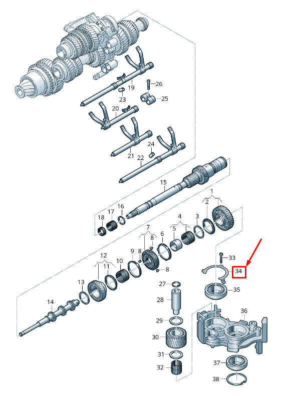 Plaque de retenue pour roulement à billes rainuré Audi A4 Avant B9 0Ck301267D