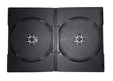 50 Double Standard Black DVD Case 14mm Spine High Quality Face on Face