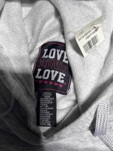 love love love Hooded Sweatshirt size youth XL Hoodie -new- Sweatshirt - Picture 2 of 6