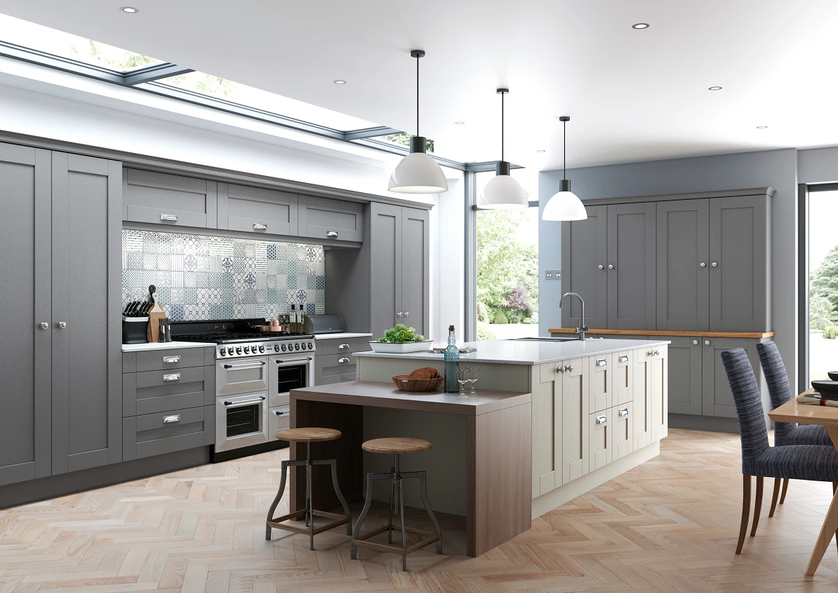 Ready to Fit Paint Primed Shaker Kitchen Unit Cupboard Doors