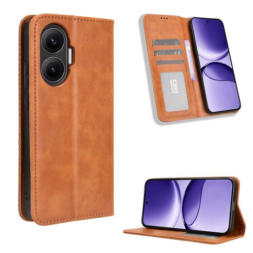 For XiaoMi Poco F7, Luxury Retro Flip Leather Wallet Stand Card Slots Cover Case - Picture 19 of 24