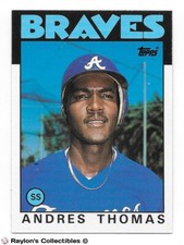 ⚾️ 1986 ~ Topps Traded #111T ~ Andres Thomas ~ Braves ~ Ex=5