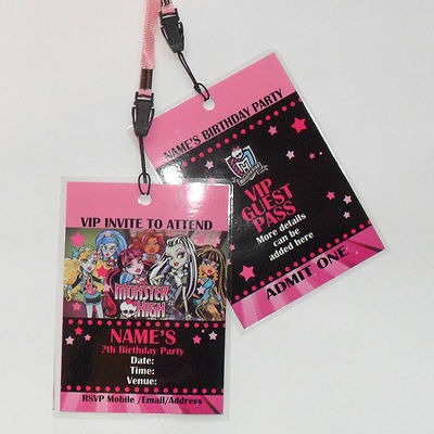 Personalized VIP Pass Lanyard For Girls Sleepover Party - Birthday, Hen Do, Night Party Invitation Accessory