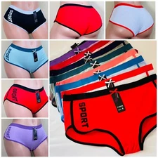 6-12 Boyshort Sport Short Boxer Cotton Panty Undies Underwear Knicker 8515 S-XL