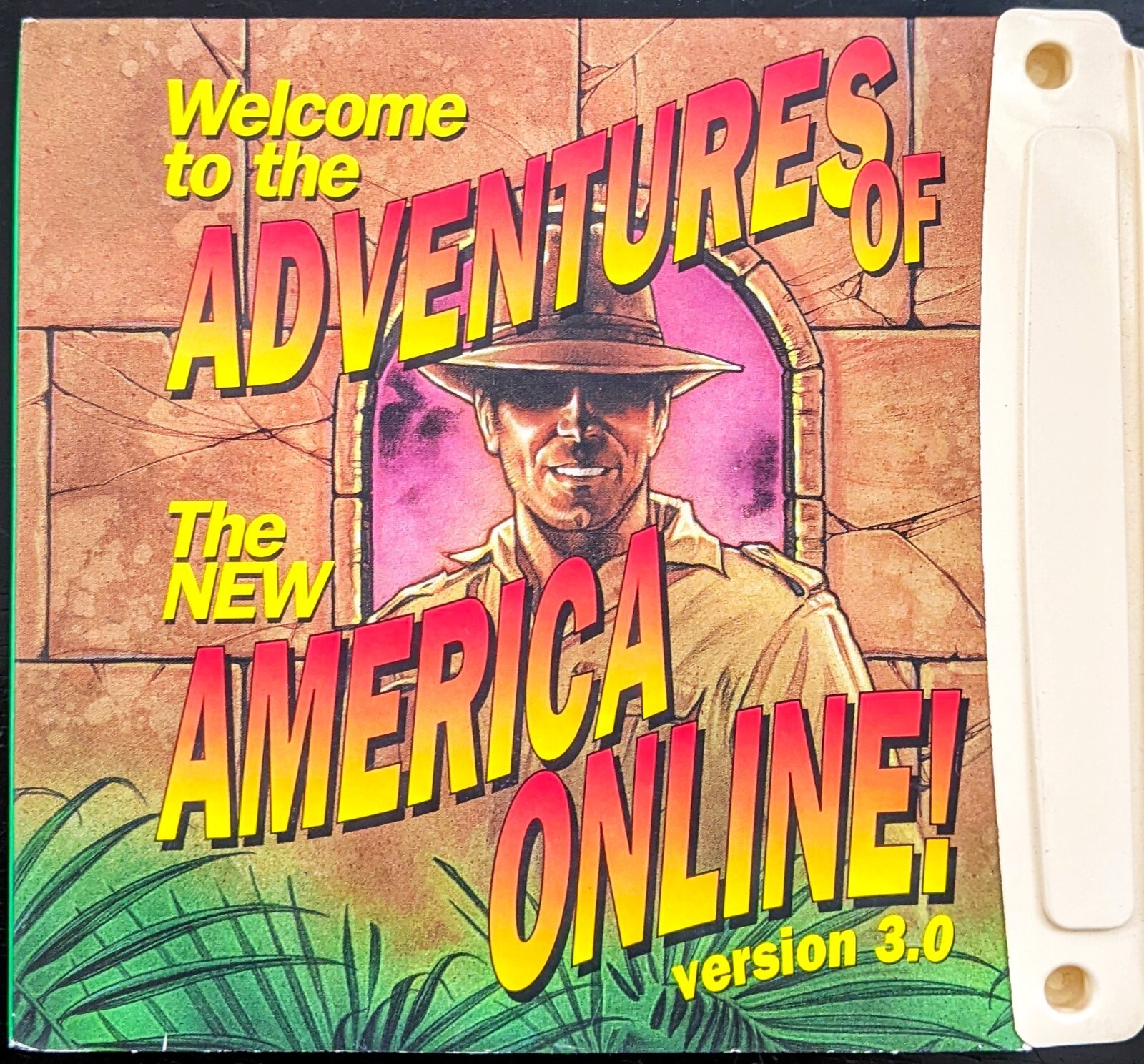 Disco coleccionable/instalar en línea "Indiana Jones" America, juego de CD AOL, ¡ver3.0!