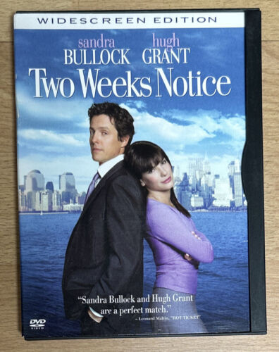 Two Weeks Notice DVD Sandra Bullock Hugh Grant Alicia Witt Dana Ivey Robert Klei - Picture 1 of 5