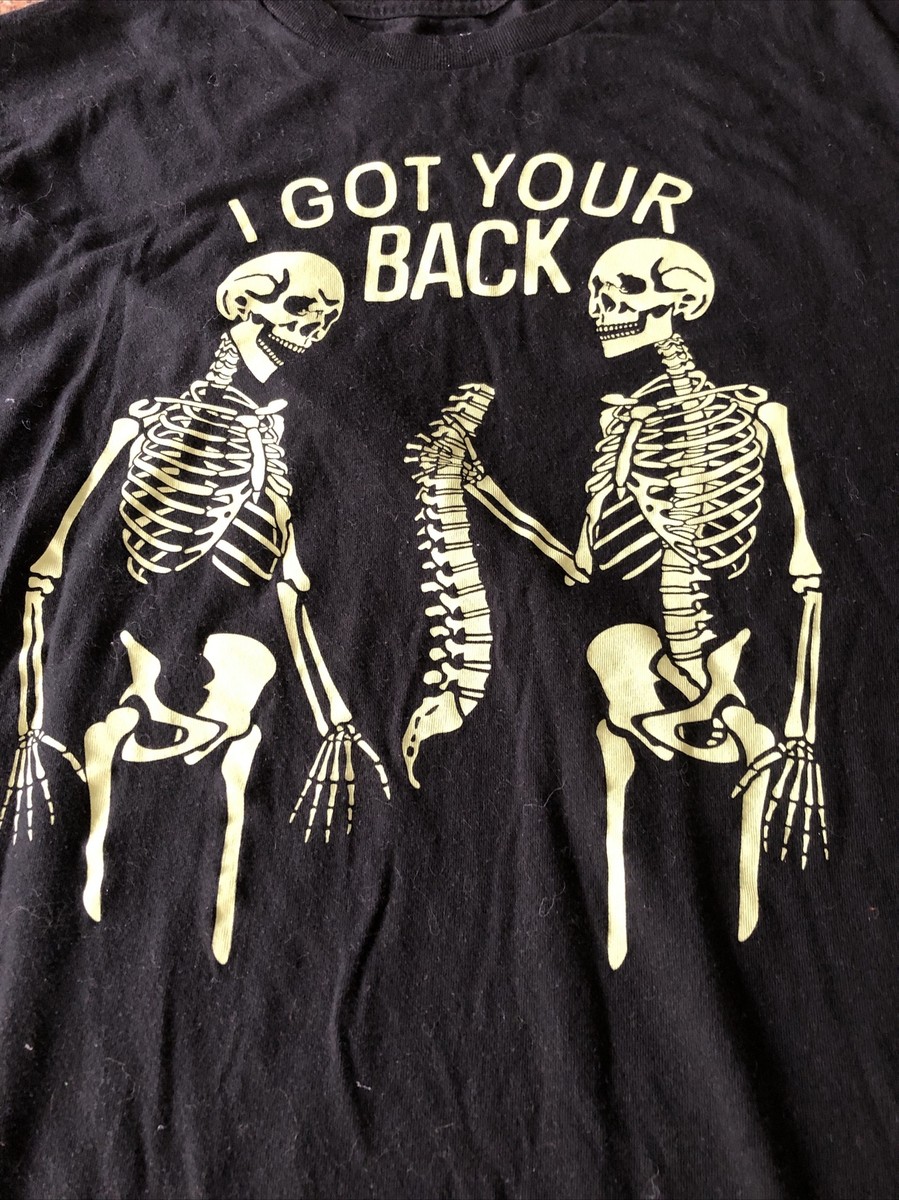 Way to Celebrate I've Got Your Back Skeleton Halloween T-Shirt Men