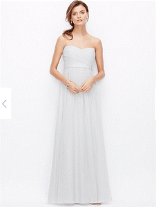 Bridesmaids Strapless Gownann Gray Silk Ann Taylor Wedding Gown