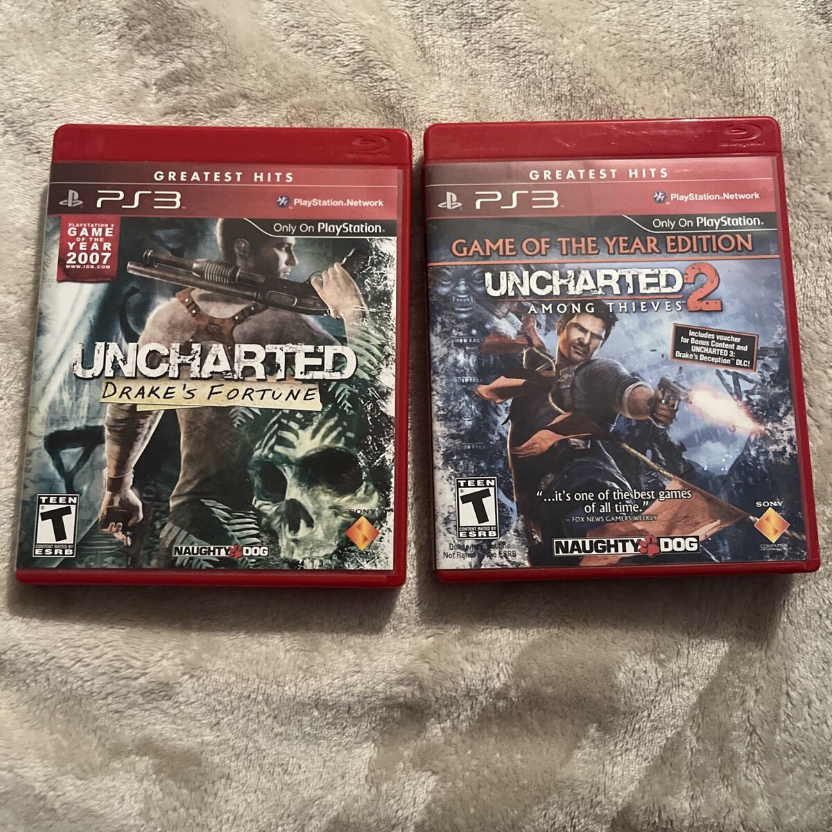 Uncharted lot of 2 ps3 Uncharted 1 Uncharted 2 PlayStation 3 Games Both  Complete 