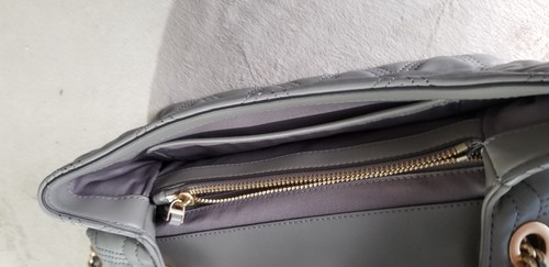 Authentic Tory Burch - FLEMING SOFT CONVERTIBLE SHOULDER BAG Gray/Gold Hardware - Picture 11 of 14
