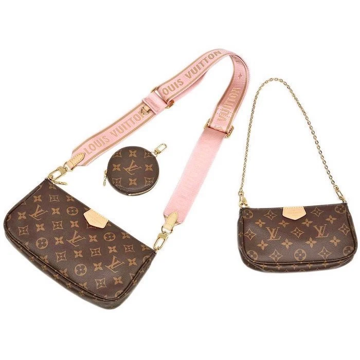 Louis Vuitton Crossbody Bag Multi Pochette Accessoir M44840 Pink Purse Auth  New