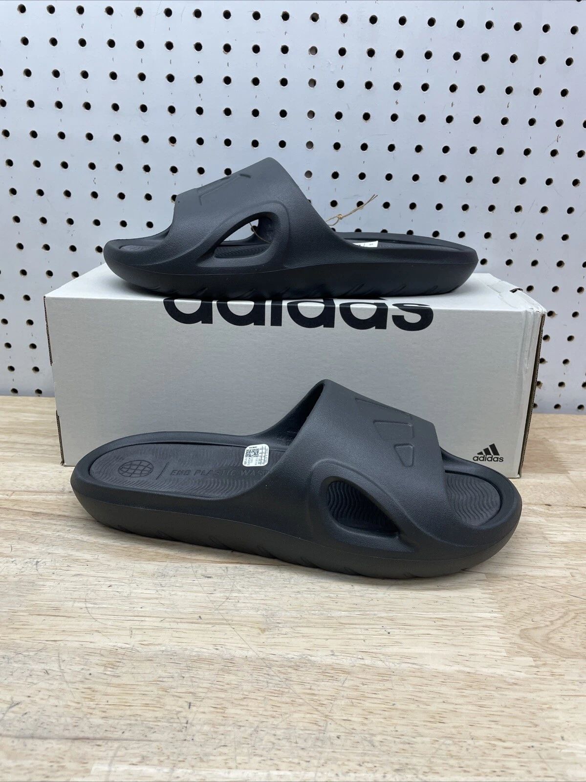 Adidas Adicane Slides Carbon Core Nero HQ9915 Uomo Taglie Forti