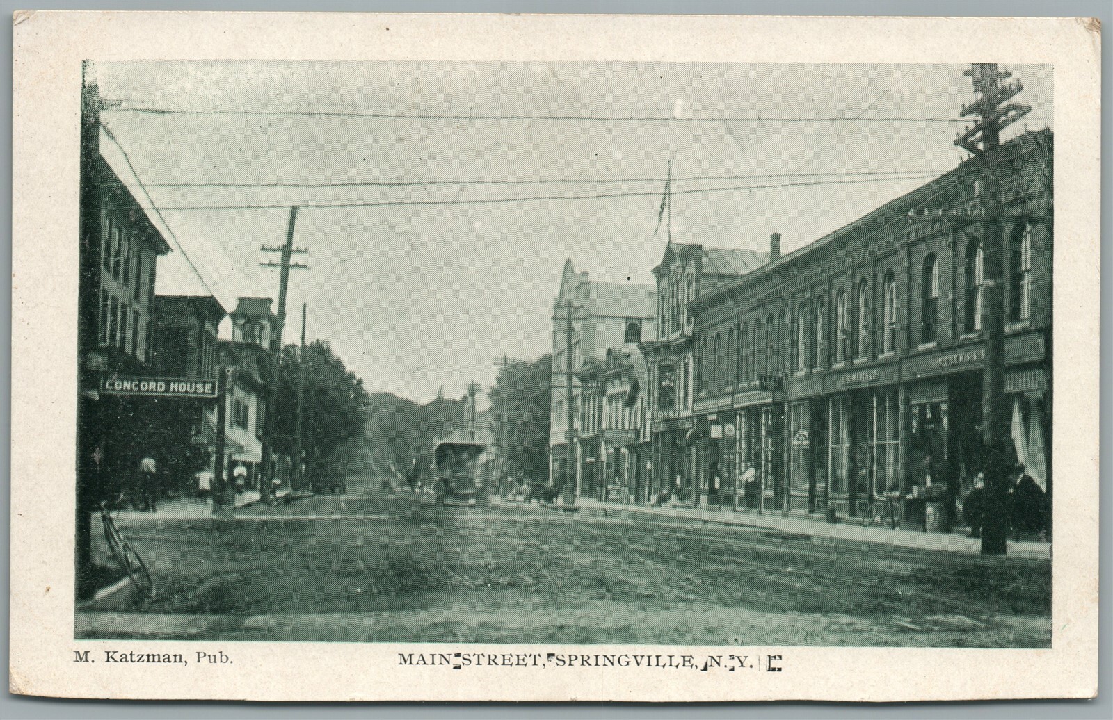 SPRINGVILLE NY MAIN STREET ANTIQUE POSTCARD | eBay