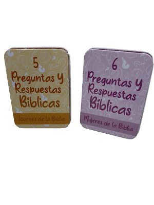 juego de Preguntas Y Respuestas Bíblicas 5 y #6 Cajas De Metal