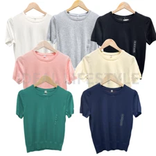 UNIQLO UV-Protection Crew-Neck Sweater S-3XL Short-Sleeve Women 474983 NWT