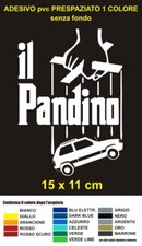 Adesivo IL PANDINO auto Fiat Panda logo tuning Padrino car godfather film decal