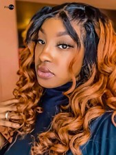 Belinda - 13x4 Ombre Reddish Brown Kinky Straight