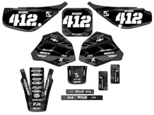 1985-2000 XR 100 APACHE Grey Senge Graphics Kit Compatible with Honda