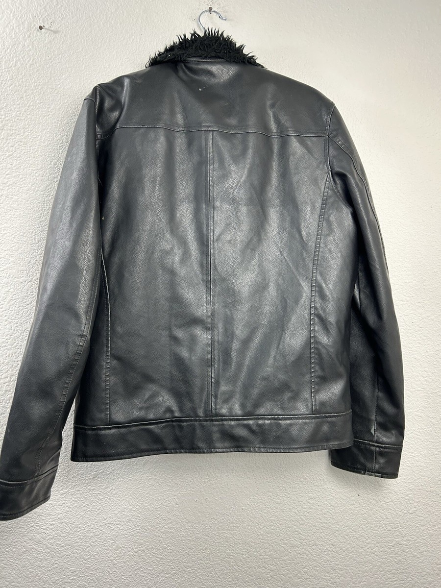 AMERICAN RAG CIE 黒 レザージャケット フード付き s-l1200.jpg