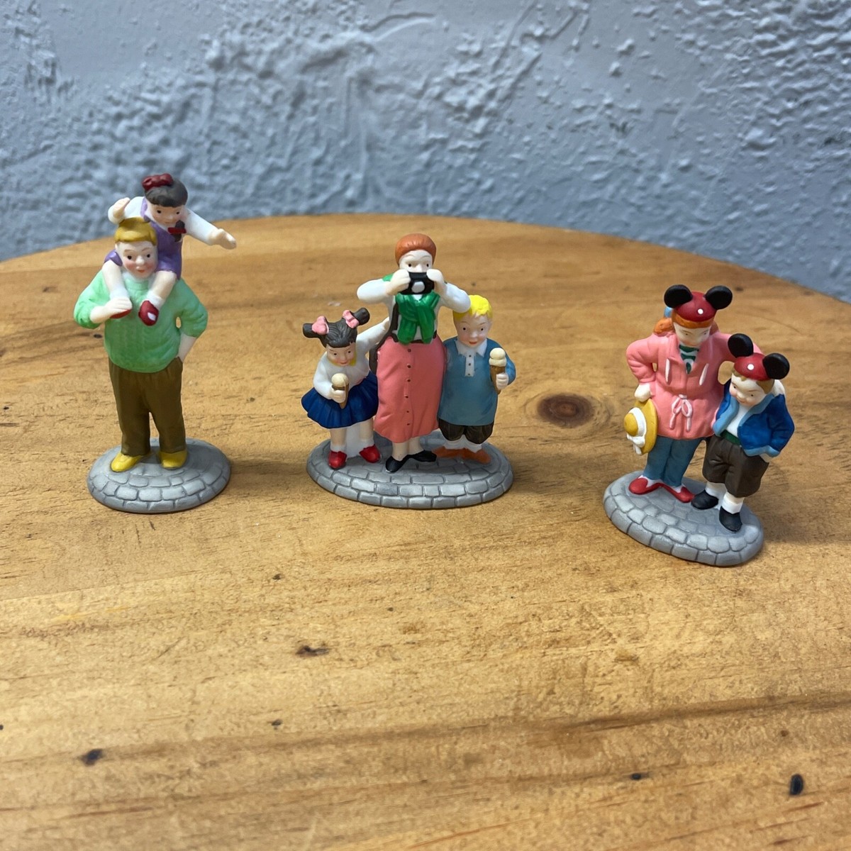 Department 56 Disney Parks Family Set of 3 Heritage Village