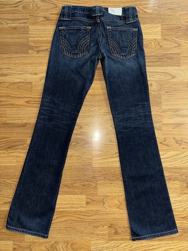 Taverniti So Jeans Manon Damen 26 niedriger Bund Bootcut-Länge 33,5 Zoll dunkel gebraucht, in einwandfreiem Zustand - Bild 10 von 18