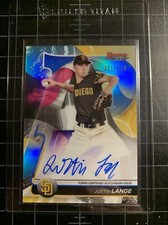 JUSTIN LANGE 2020 Bowman's Best of '20 BLUE PARALLEL Refractor AUTOGRAPH RC /150