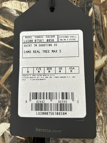 Beretta Camo Shirt L Vented Right Hand Shooting Hunting ShortSleeve Tactical cap - Picture 6 of 24