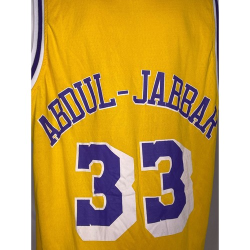 Kareem Abdul Jabbar #33 Los Angeles Lakers Gold Jersey SGA Giveaway Men's XL - 第 6/9 張圖片