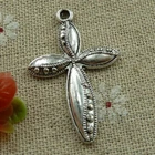 Free Ship 70 pcs tibetan silver cross charms pendants 38x24mm L-1577