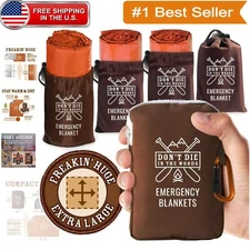 Durable Waterproof Mylar Blankets [4-Pack] for Ultimate Emergency Preparedness