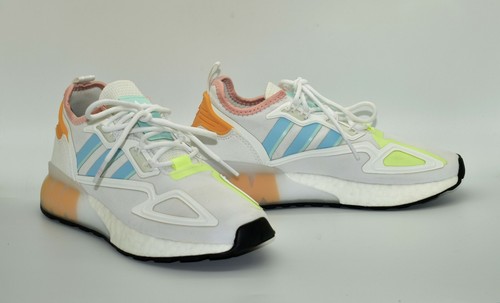 B6 ADIDAS Originals ZX 2K Boost Core White Hazy Sky Glow Pink Shoes H06578  Sz 6 | eBay