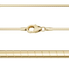 Juwelier Omega Reif Tonda Kette St&auml;rke 1,2 mm Echt Gold 333 Gelbgold 8 Kt