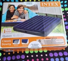 New Intex Queen Classic Downy Air Mattress