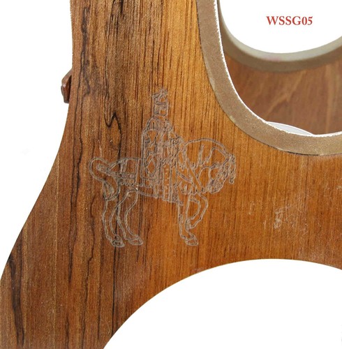 Solid Mahogany Laser Picture Wood Stand For 21" Soprano Ukulele Violin WSSG01-11 - Picture 22 of 47