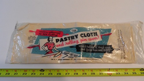 Vintage Tala Pastry Cloth Rolling Pin Cover in Original Plastic Bag READ