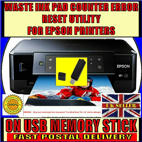 Waste Ink Pad Saturated Error Reset for EPSON XP510 XP610 XP615 XP710 USB STICK