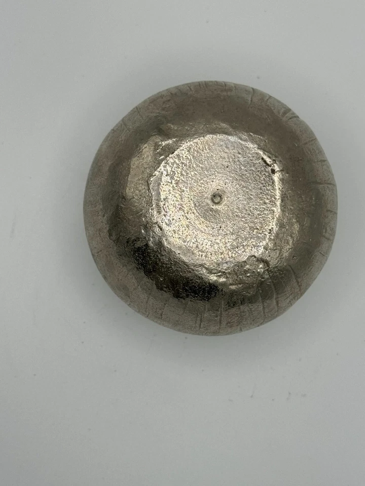 Discontinued Michael Aram Nickel Plated Pear Honey Pot Brass Leaf Brown Enamel - Image 4 of 4