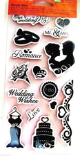 Wedding The Big Day Fiskars Cling Rubber Stamp Set 136800-1001 NEW!