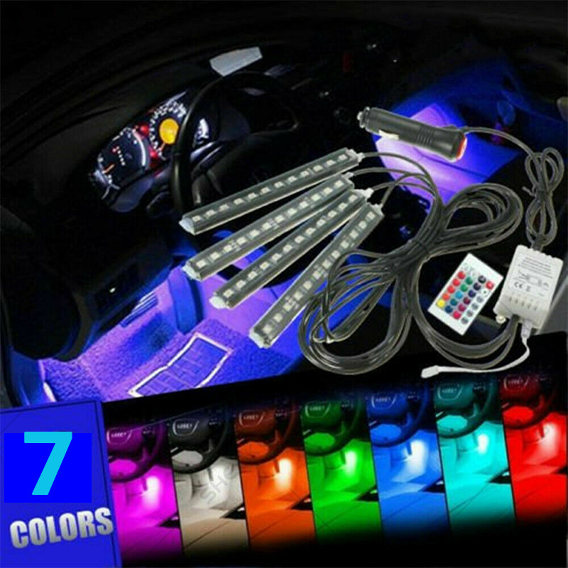 자동차 부품 및 액세서리 RGB LED 조명 자동차 인테리어 바닥 장식 스트립 램프 분위기 연출