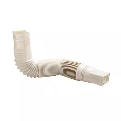 Expandable Flex Drain Downspout Extension 25-55  Rain Pipe Spout Gutter, Stone