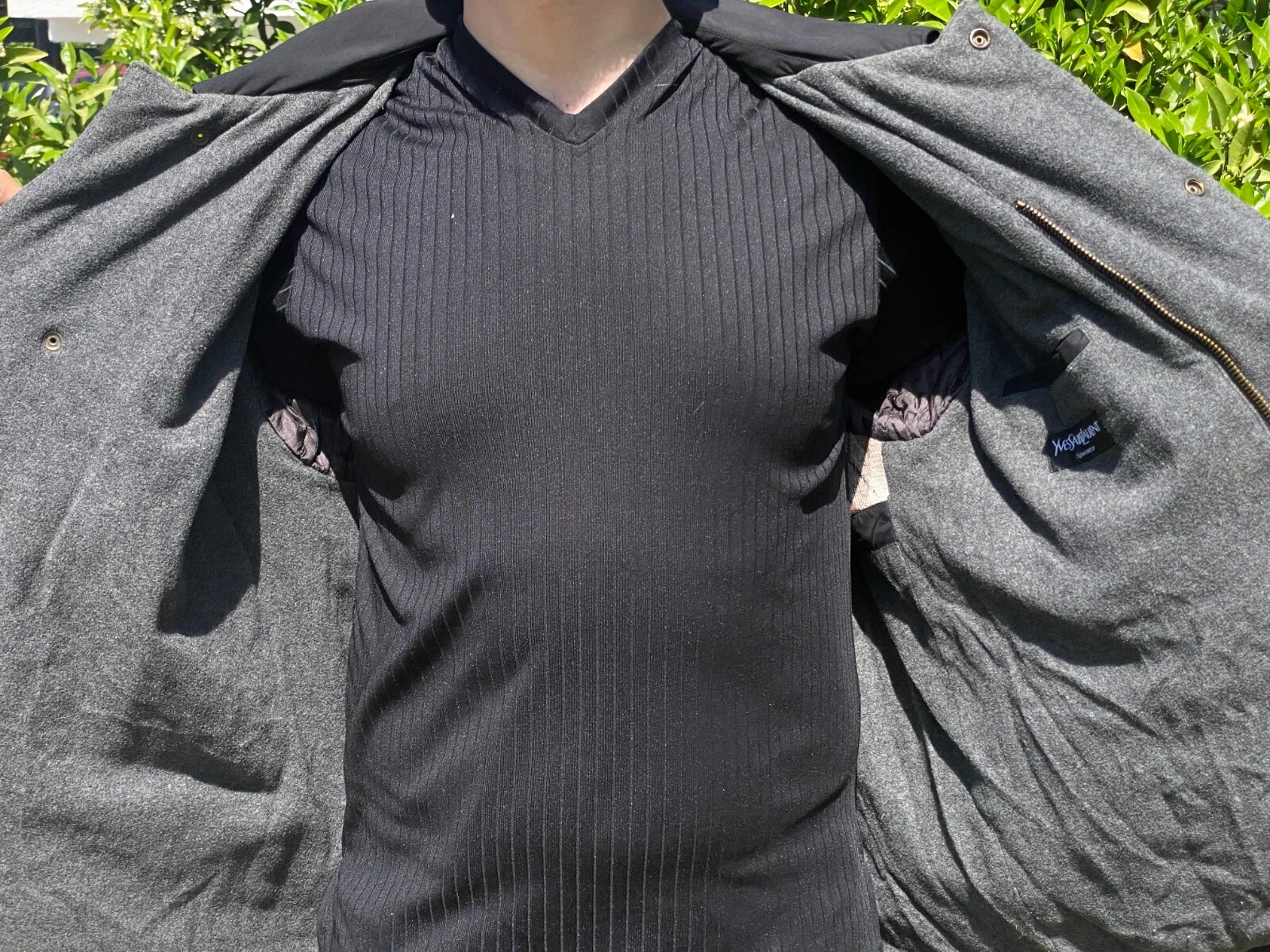 SAINT LAURENT (YSL) Giacca trench abbigliamento sportivo Ysl Yves Saint Laurent archivio vintage 1989 taglia L 52