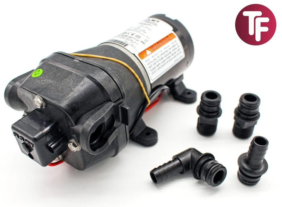 Bomba controlada de presión cuádruple Flojet R4405143A 1/2" 12,5 LPM con derivación interna Foto 2 de 4