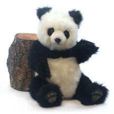 38cm Hansa Panda Bear Jointed Handmade Plush Cuddly Realistic Stuffed Animal Toy