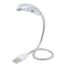 Flexible Gooseneck USB Port 3 LEDs Mini Reading Light for Computer